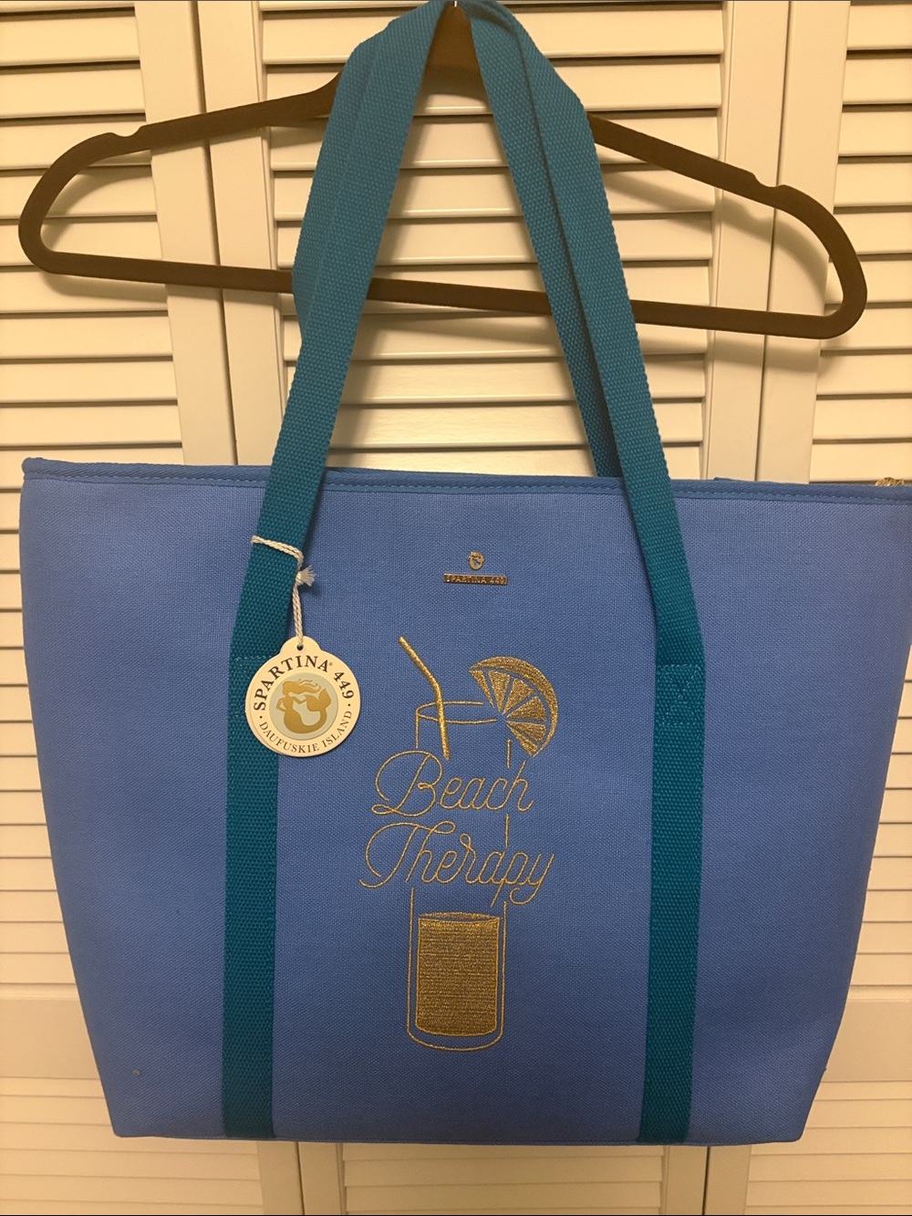 Spartina 449 Blue "Beach Therapy" Tote Bag